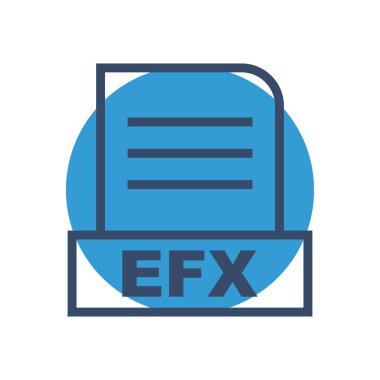 EFX dosyası soyut Arkaplanda izole edildi