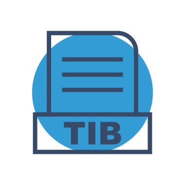 TIB dosyası soyut arkaplanda izole edildi