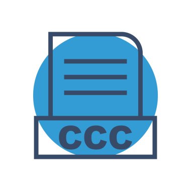 CCC dosyası soyut arkaplanda izole edildi