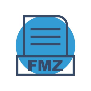 FMZ dosyası soyut arkaplanda izole edildi