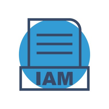 IAM dosyası soyut arkaplanda izole edildi