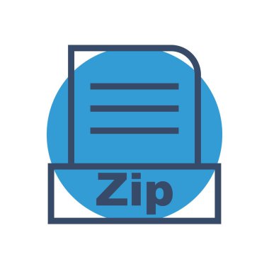 Zip dosyası soyut arkaplanda izole edildi 