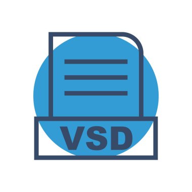 VSD dosyası soyut arkaplanda izole edildi