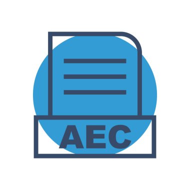 AEC dosyası soyut Arkaplanda izole edildi