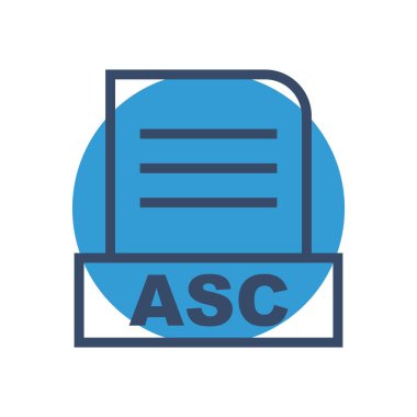 ASC dosyası soyut arkaplanda izole edildi