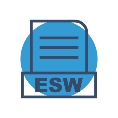 ESW dosyası soyut arkaplanda izole edildi 