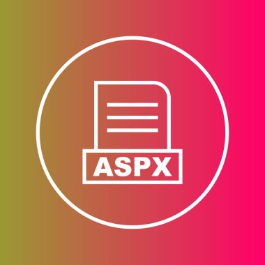 ASPX dosyası soyut Arkaplanda izole edildi 