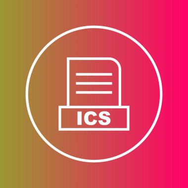 ICS dosyası soyut arkaplanda izole edildi