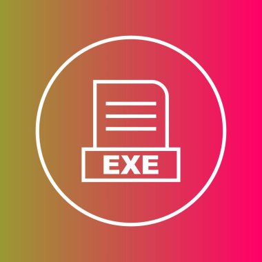 EXE dosyası soyut arkaplanda izole edildi