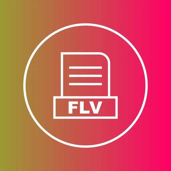 FLV dosyası soyut arkaplanda izole edildi