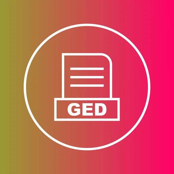 GED dosyası soyut arkaplanda izole edildi