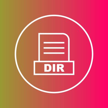 DIR dosyası soyut arkaplanda izole edildi