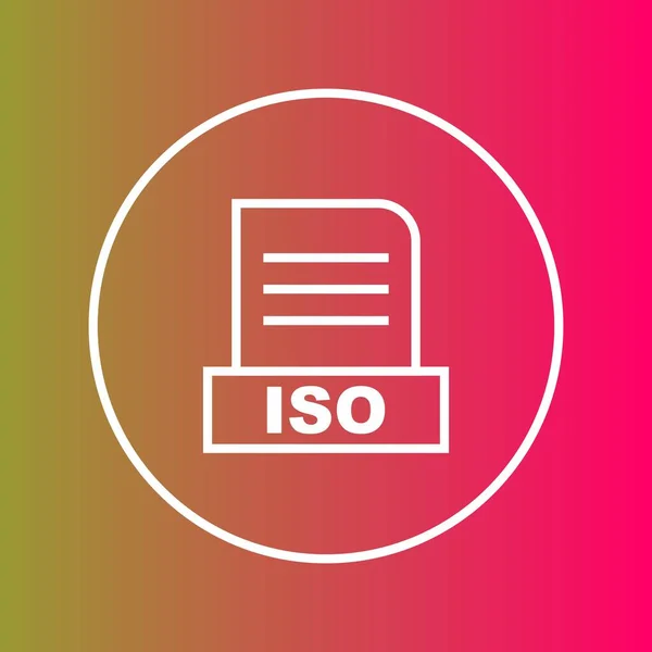 Iso Datei Isoliert Auf Abstraktem Hintergrund — Stockfoto