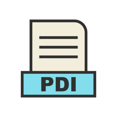 PDI dosyası soyut Arkaplanda izole edildi