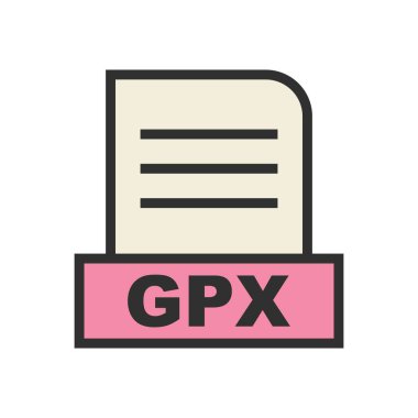 GPX dosyası soyut Arkaplanda izole edildi