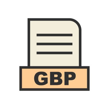 Soyut Arkaplanda GBP dosyası izole edildi