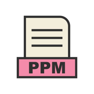  PPM dosyası soyut Arkaplanda izole edildi 