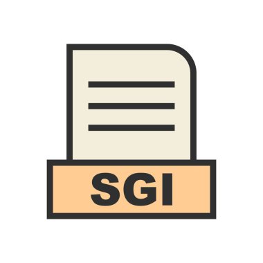 SGI dosyası soyut arkaplanda izole edildi