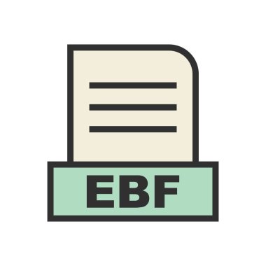 EBF dosyası soyut Arkaplanda izole edildi