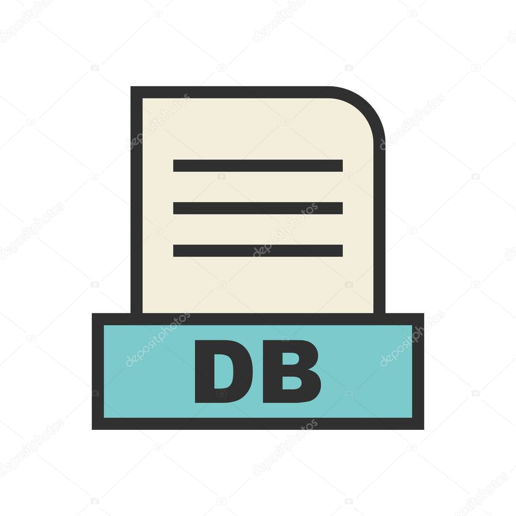 DB file Isolated On Abstract Background 
