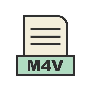 M4V dosyası soyut arkaplanda izole edildi 