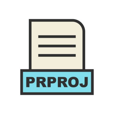 Soyut Arkaplanda PRPROJ dosyası izole edildi