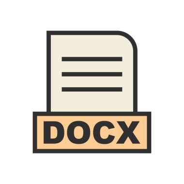 DOCX dosyası soyut Arkaplanda izole edildi