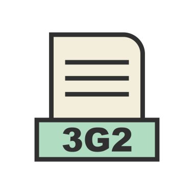 3G2 dosyası soyut arkaplanda izole edildi