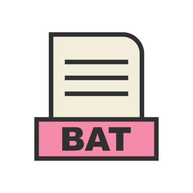 Soyut Arkaplanda BAT dosyası izole edildi