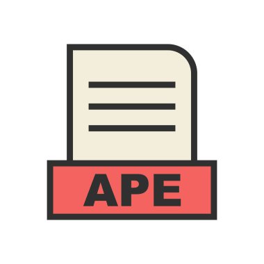 APE dosyası soyut arkaplanda izole edildi