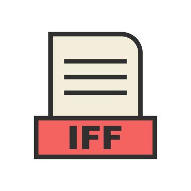 IFF dosyası soyut arkaplanda izole edildi 