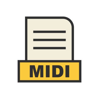 MIDI dosyası soyut arkaplanda izole edildi