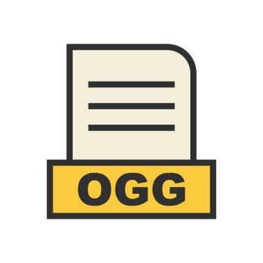 OGG dosyası soyut arkaplanda izole edildi