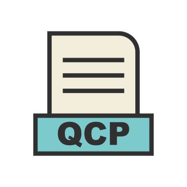 QCP dosyası soyut arkaplanda izole edildi