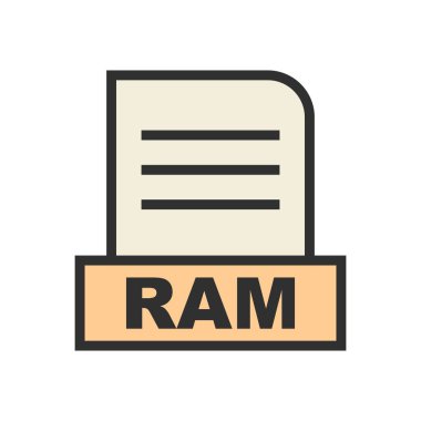 Soyut Arkaplanda RAM dosyası izole edildi
