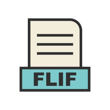 FLIF dosyası soyut Arkaplanda izole edildi