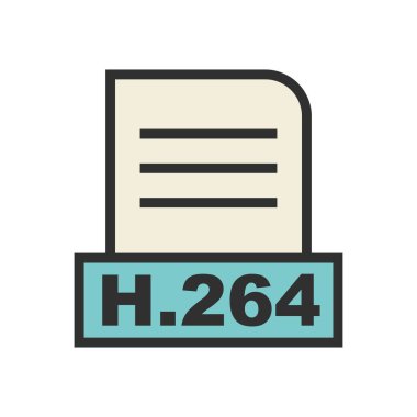 H.264 dosyası soyut arkaplanda izole edildi