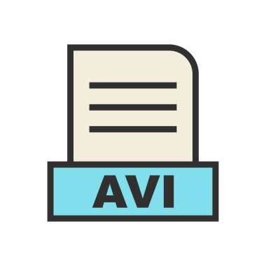 AVI dosyası soyut Arkaplanda izole edildi