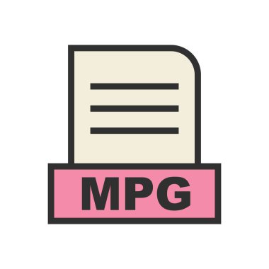 MPG dosyası soyut arkaplanda izole edildi