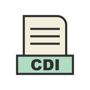 CDI dosyası soyut arkaplanda izole edildi