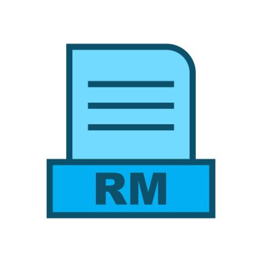 RM dosyası soyut arkaplanda izole edildi