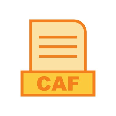 CAF file Isolated On Abstract Background clipart