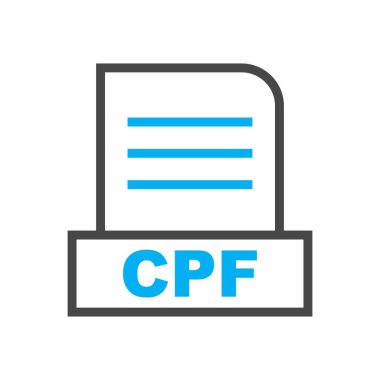 CPF dosyası soyut Arkaplanda izole edildi 