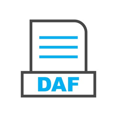 DAF dosyası soyut Arkaplanda izole edildi 