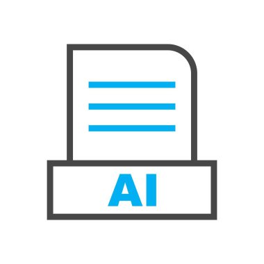 Yapay zeka dosyası soyut arkaplanda izole edildi