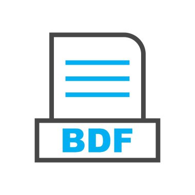 BDF dosyası soyut Arkaplanda izole edildi
