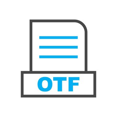 OTF dosyası soyut arkaplanda izole edildi