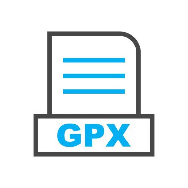 GPX dosyası soyut Arkaplanda izole edildi