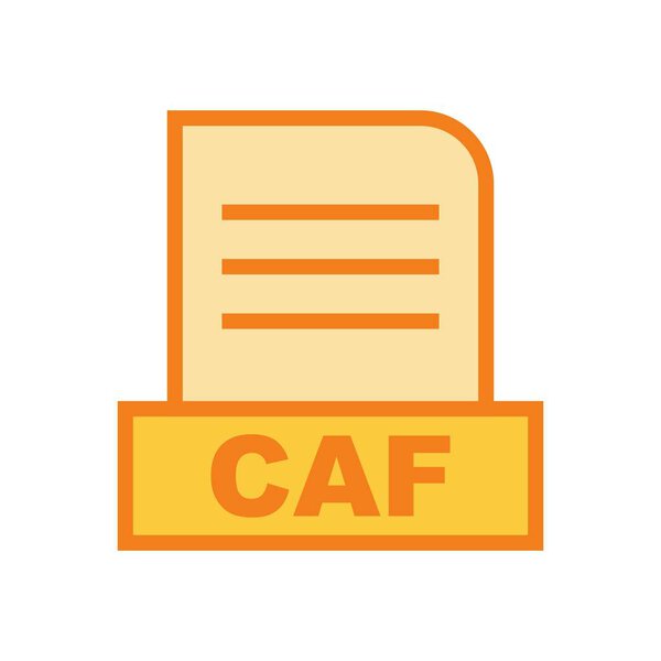 CAF file Isolated On Abstract Background