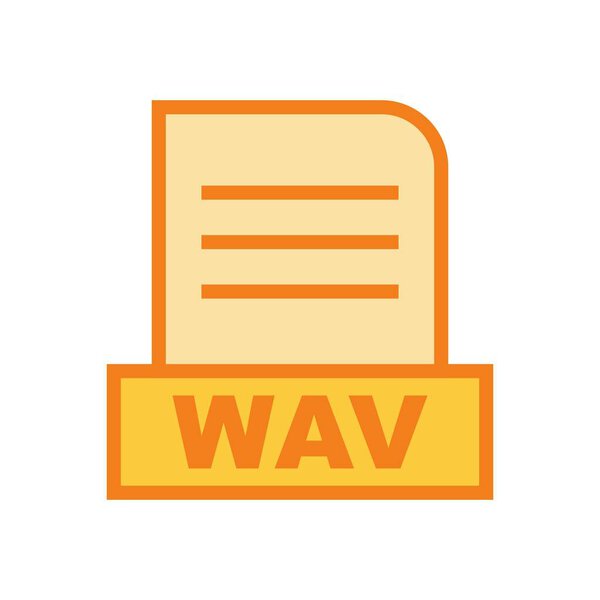 WAV file Isolated On Abstract Background